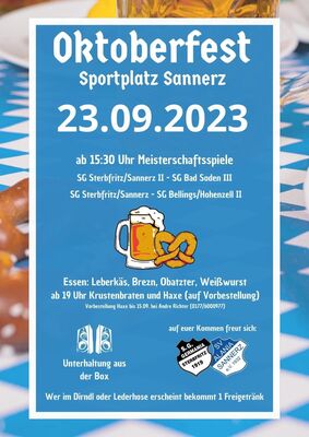 2023_09_23 Oktoberfest SG Sterbfritz - SV Sannerz